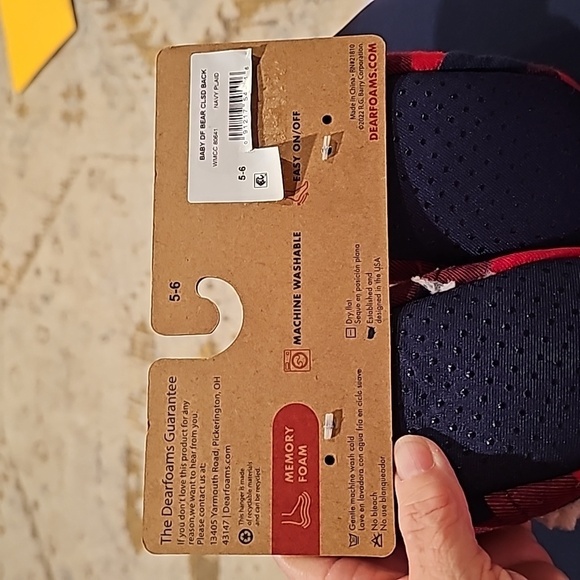 Dearfoams Baby Bear Toddler Kids Slippers Memory foam - Picture 2 of 6